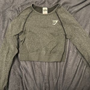 Gymshark grey crop long sleeve